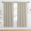 NICETOWN Blackout Curtains for Living Curtains, Room Darkening Window Curtain Panels, Easy-Care Solid Thermal Insulated Draperies/Drapes for Daughter Room (Natural, 2 Panels, 42 by 72)