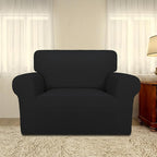PureFit Super Stretch Sofa Slipcover – Spandex Non Slip Soft Couch Sofa Cover, Washable Furniture Protector with Non Skid Foam and Elastic Bottom for Kids, Pets (Oversized, Black)