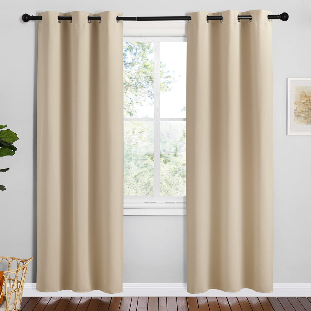 NICETOWN Navy Blackout Curtains for Kid's Room 42" Wide x 78" Long 2 Panels