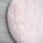 ORINOVA Pink Fuzzy Washable Furry Area Rugs for Living Room Faux Rabbit Fur Nursery Rug for Bedroom 2x4 Runner Rug