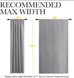 NICETOWN Blackout Curtains 84 inches Length - Energy Efficient & Noise Reducing Thermal Insulated Rod Pocket Blackout Drapes/Draperies for Living Room (Silver Grey, 2 Panels, W52 inches x L84 inches)