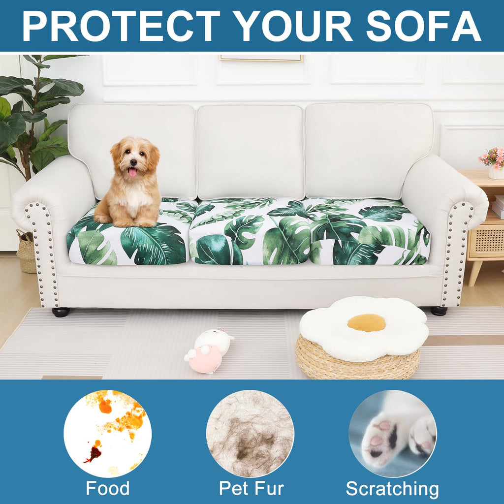 Smiry Printed Couch Cushion Covers, Stretch Couch Covers for Sofa