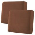 H.VERSAILTEX Super Stretch Individual Seat & Couch Cover Sets - Thick Jacquard Textured Twill Fabric (2 Piece Large Sofa Cushion Covers, Caramel)