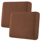 H.VERSAILTEX Super Stretch Individual Seat & Couch Cover Sets - Thick Jacquard Textured Twill Fabric (2 Piece Large Sofa Cushion Covers, Caramel)