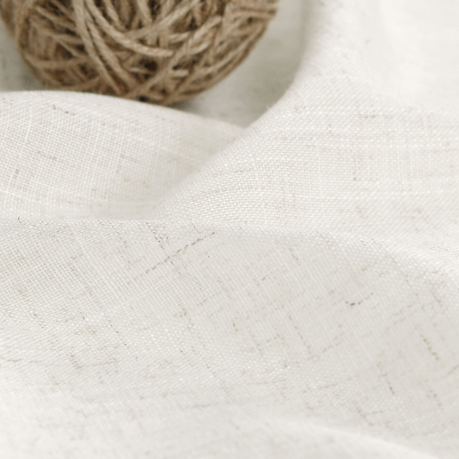 132 inch Curtains Extra Long 2 Panels Set Back Tab Neutral Farmhouse Drapes Light Filtering Semi Sheer Linen Curtain 132 inch Length for Floor to Ceiling Window Patio Sliding Door Ivory Cream 11ft