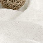 Cream Linen Curtains 84 inches Long for Bedroom Back Tab Light Filtering Privacy Sheer Curtains Modern Farmhouse Decor for Living Room Dinning Room Cotton Textured Gauze Curtain 2 Panel Set 36x84