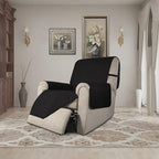 Easy-Going Recliner Chair Slipcover Reversible Sofa Cover Water Resistant Couch Cover Furniture Protector with Elastic Straps for Pets Dog (Recliner, Black/Black)
