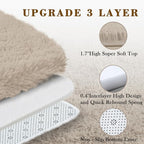 8x10 Area Rugs for Living Room Bedroom, Large Area Rug Shaggy Carpet Soft Plush Furry Bedside Rug, Rugs for Home Decor (Beige, 8 x 10)
