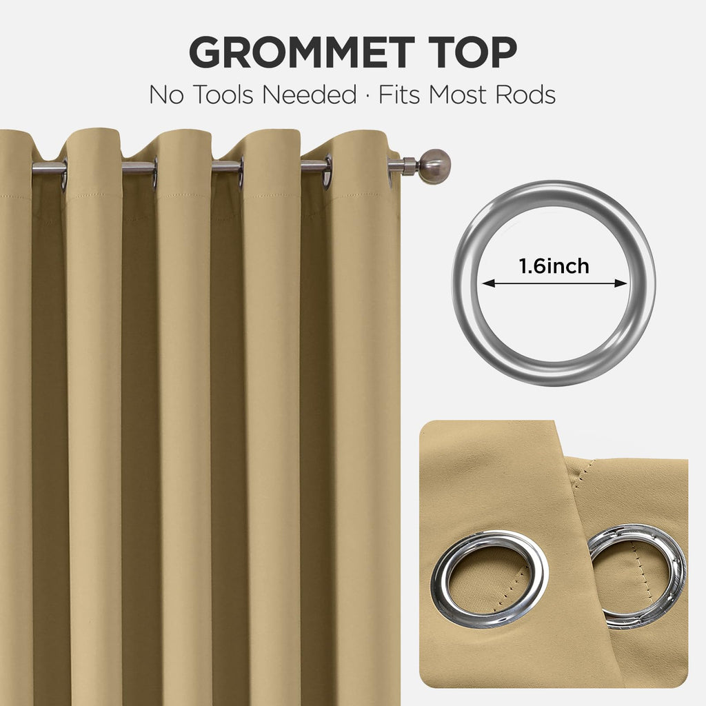 Joydeco Door Curtain Blackout Curtains for Doorway Privacy Closet Drapes