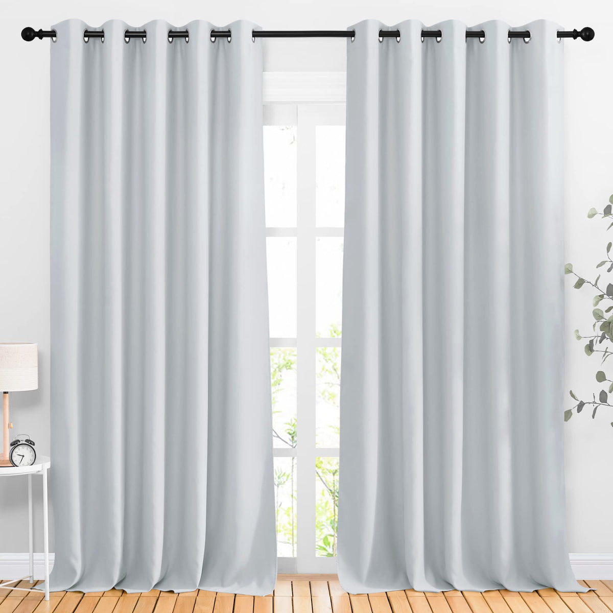 NICETOWN Biscotti Beige Blackout Curtains for Living Room 66" x 92" 2 PCs