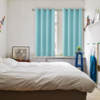 BGment Baby Blue Blackout Curtains for Bedroom 45 Inch Long - 2 Panels