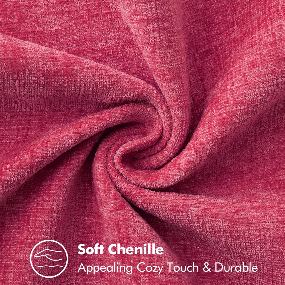 MIULEE Decorative Couch Throw Pillow Covers 18x18 Inch Hot Pink 2 Pack
