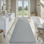 Amearea Modern Soft Hallway Runner Rug, 3x10 Feet Washable Long Runner Rugs for Hallway, Grey Fluffy Bedroom Bedside Rugs, Non Slip Memory Foam Rug Carpet for Entrance Kitchen Living Room Home Decor