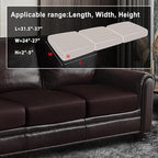Leather Look Couch Cushion Covers Sofa Seat Slipcovers Sets Couches Furniture Protector for Sectional Armchair Loveseat Pets Kids Stretch Spandex Fabric (3 Cushion XL Sofa, Chocolate)