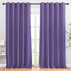 NICETOWN Lilac Purple Curtains 110 inches Long, Grommet Thermal Insulated Blackout Curtains Privacy Window Treatments Sound Reducing for Bedroom/Living Room, W66 x L110, 2 Panels