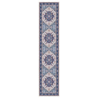 OPPODREAM Soft Area Rugs 2x10, Persian-Inspired Washable Rug, Blue & Red