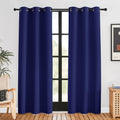 NICETOWN Blackout Window Curtains 80 inch Long, 2 Panels, 34 inch, Royal Blue, Grommet Top Room Darkening Thermal Insulated Solid Vertical Drapes for Bedroom/Kid Room