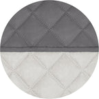 PureFit Reversible Quilted Sofa Cover, Water Resistant Slipcover Furniture Protector, Washable Couch Cover with Non Slip and Elastic Straps for Kids, Dogs, Pets (Oversized Sofa, Gray/Ivory)