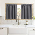 RYB HOME Cafe Blackout Curtains 24 inch Length for RV Camper Kitchen Window