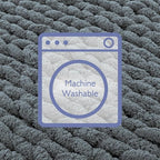 Bigacogo Chunky Knit Throw Blanket for Couch, 51x63 inches, 100% Hand Knitted with Thick Jumbo Chenille Yarn, Cozy Soft Large Rope Knot Cable Crochet Blankets for Sofa Bed Living Room, Iron Gray