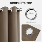 Joydeco Blackout Curtains 84 Inch Length 2 Panels Set, Thermal Insulated Long Drapes 2 Burg, Room Darkening Grommet Curtains for Living Room Bedroom Window