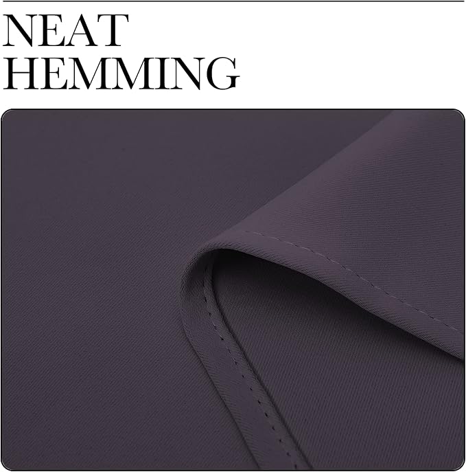 NICETOWN Greyish Purple Blackout Curtains 54 inches Length for Cafe, 2 Panels, 34" Wide, Thermal Insulated Decoration Drapes for Small Window