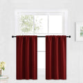 RYB HOME Cafe Blackout Curtains 30 inch Length, Short Window Curtain Tiers