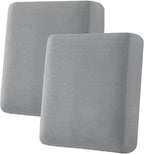 H.VERSAILTEX Super Stretch Individual Seat Sofa Covers Couch Slipcover Sets Thick Jacquard Textured Twill Fabric (2 Piece Medium Cushion Covers, Dove)