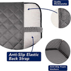 PureFit Reversible Quilted Sofa Cover, Water Resistant Slipcover Furniture Protector, Washable Couch Cover with Non Slip Foam and Elastic Straps for Kids, Dogs, Pets (Chair, Gray/Light Gray) Small