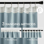 MIULEE Slate Blue Back Tab Blackout Curtains 120 Inch Long 2 Panels Set for Bedroom, Rod Pocket/Pinch Pleated Extra Long Thermal Insulated Living Room Darkening Light Blocking 10FT Drapes