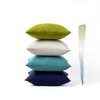 MIULEE Pack of 4 Decorative Outdoor Throw Pillow Covers Linen Waterproof Pillow Covers Summer Farmhouse Cushion Cases for Patio Garden Tent Balcony Couch Sofa 18x18 Inch Blue Green