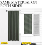 NICETOWN Bedroom Curtains Blackout Draperies - All Season Thermal Insulated Solid Rod Pocket Top Blackout Curtains/Drapes for Kid's Room (Dark Mallard, 1 Pair, 42 x 72 Inch)