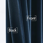 MIULEE Velvet Curtains 90 inches - Luxury Blackout Curtains for Bedroom Living Room Thermal Insulated Super Soft Window Drapes Rod Pocket & Back Tab, Navy Blue, W52 x L90 inches, 2 Panels