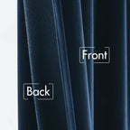 MIULEE Navy Blue Velvet Curtains 52x90 inches Luxury Blackout Curtains