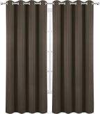LEMOMO Blackout Curtains 66 x 84 inch/Chocolate Brown Curtains Set of 2 Panels/Thermal Insulated Room Darkening Bedroom Curtains