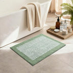 Bathroom Rugs 24x17 Non Slip Washable, Green Bath Mat for Bathroom Floor Tub, Soft Absorbent Quick Dry Mats for Shower, Bathtub,Home Decor