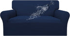Easy-Going 100% Waterproof Loveseat Couch Cover, Dual Waterproof Sofa Cover, Stretch Jacquard Sofa Slipcover, Leakproof Furniture Protector for Kids, Pets, Dog and Cat (Loveseat, Navy)