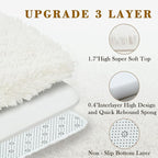 Area Rugs 9x12 Living Room, Cream Large Shaggy Carpet Soft Plush Furry Rug