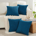 Fancy Homi 4 Packs Decorative Throw Pillow Covers for Living Room Couch Bed, Modern Farmhouse Boho Home Décor Accent Cushion Case, 22" x 22", Teal