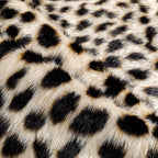 Leopard Area Rug Animals Printed Hide Mats Faux Fur Cowhide Skin Carpet for Home Office, Living Room, Bedroom, 5.2ft x 6.5ft (160 x 200cm)