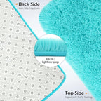 Amearea Premium Soft Area Rug 4x5.3 Feet, Blue Rugs for Living Room, Fluffy Carpet for Bedroom Nursery Playroom Teen Bedside Home Decor, Comfortable Indoor Furry Dorm Carpets, Blue