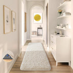 Ophanie 2x8 Runner Rug for Hallway, Upgrade Non-Slip Fluffy Soft Bedside Rugs, Bedroom Living Room Grey Shaggy Gray Carpet for Kids Dorm Home Decor with Over 99 pcs Pile fibers