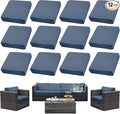 Outdoor Cushion Covers Set,12PCS Patio Furniture Couch Seat Slipcovers, Replacement for Sofa Sectional Chair(Cover，Only)