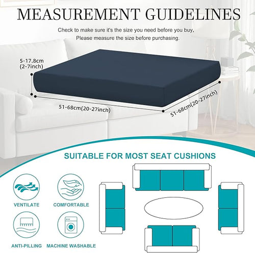 12 Piece Outdoor Cushion Covers, Patio Sofa Cushion Covers, Stretch Fit