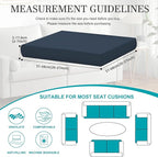14Pcs Stretch Patio Cushion Covers,Outdoor Couch Covers Replacement,Outdoor Couch & Sofa Slipcovers,for Patio Furniture Cushion Covers,Washable Reusable Furniture Protector (Gray Blue,Cover Only)