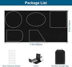 100% Blackout Curtains for Bedroom, Portable DIY Window Blinds, No Drill Window Shades & Blackout Blinds with Stickers & Tabs for Travel, Dorm Room, Media Room (118" x 57")