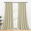 NICETOWN Room Darkening Curtain Panels for Cafe, Thermal Insulated Grommet Room Darkening Draperies/Drapes for Window (Beige, 2 Panels, W70 x L95 -inch)