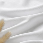 Nanspring White Linen Curtains 84 Inch Length 2 Panels Set for Living Room Back Tab Light Filtering Semi Sheer Curtain for Bedroom Farmhouse Drapes, 40x84 Inch, 2 Panels
