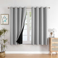 ChrisDowa 100% Blackout Curtains for Bedroom 63 Inches Long 2 Panels Set