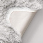 MIULEE Luxury Super Soft Fluffy Area Rug Faux Fur Sheepskin Rug Decorative Plush Shaggy Carpet for Bedside Sofa Floor Nursery 3 x 5 Feet, Gradient Grey
